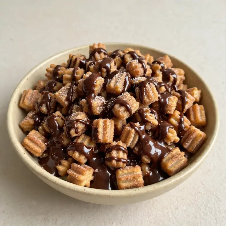 15-Min Churro Crunch Bowls with Chocolate Sauce