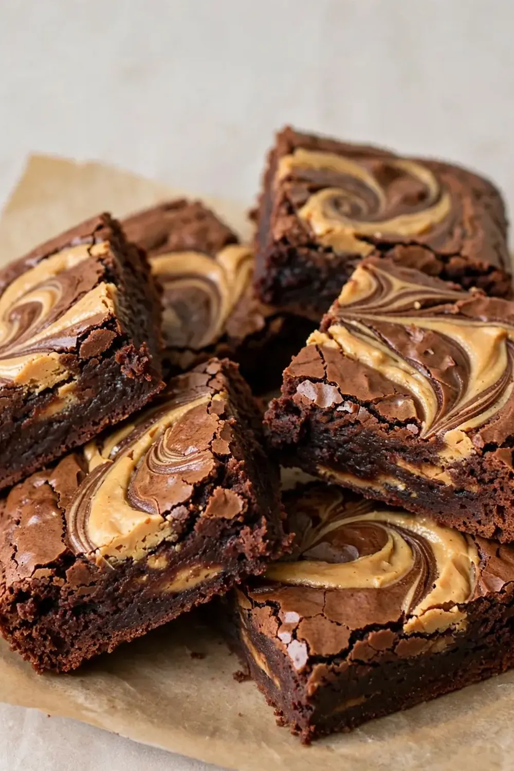 Peanut Butter Swirl Brownies