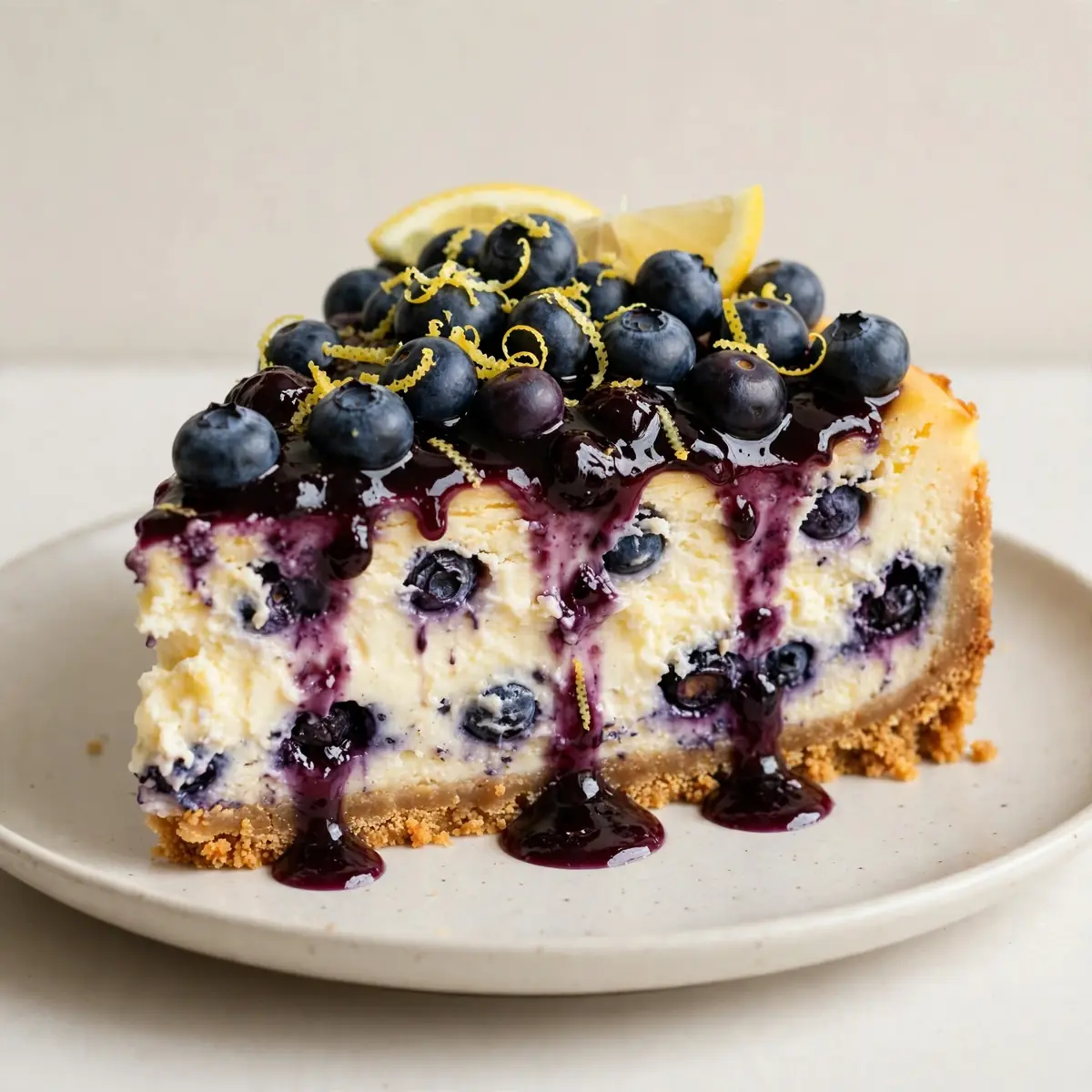 5-Ingredient Lemon Blueberry Cheesecake