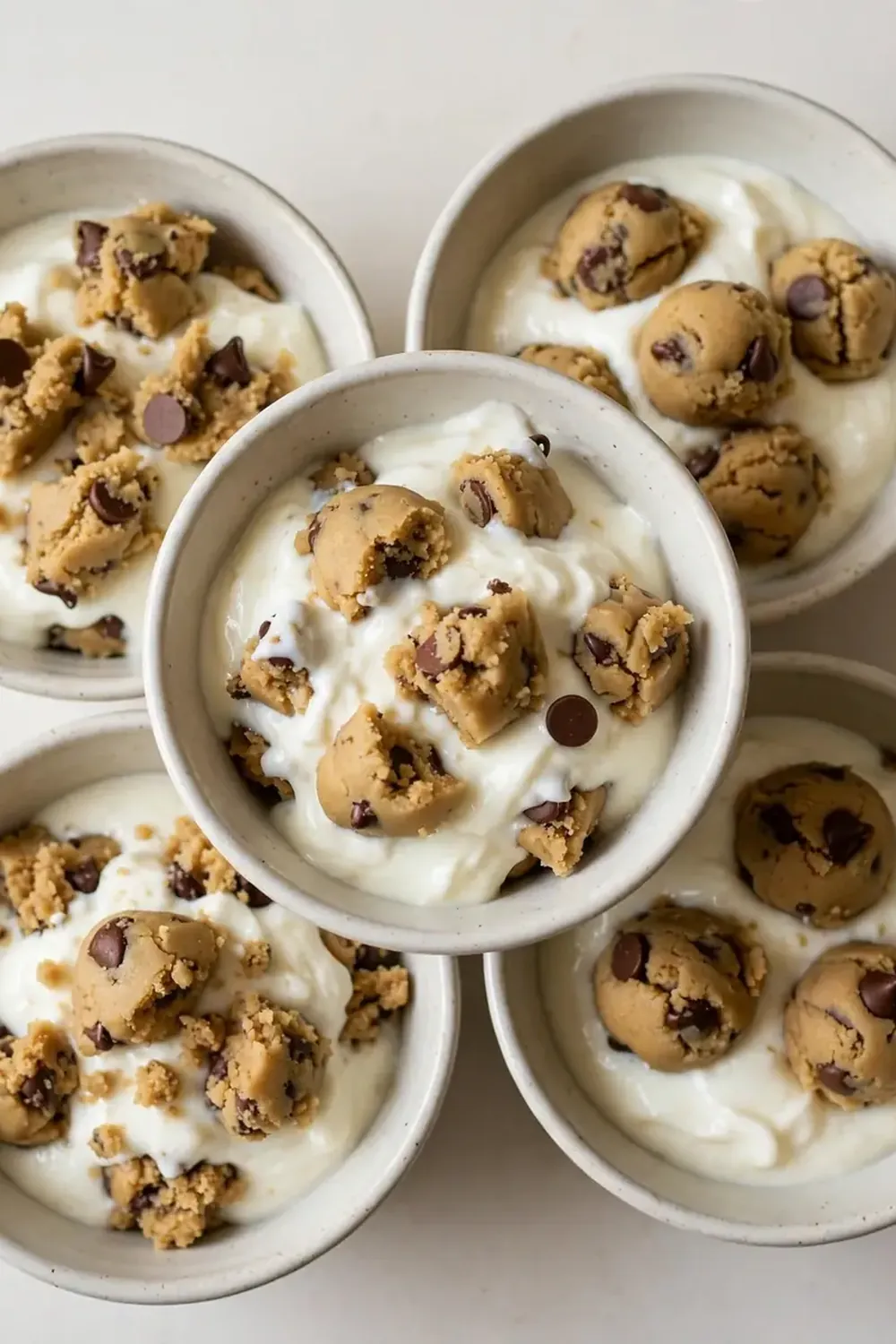 Cookie Dough and Vanilla Yogurt Bowls