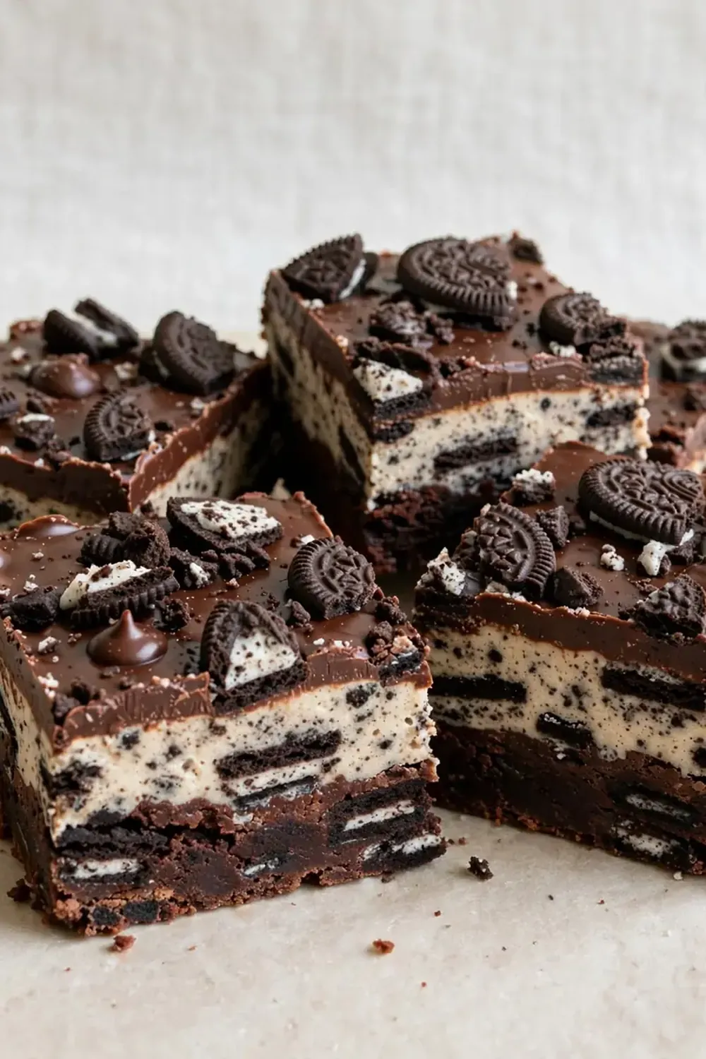 Oreo Truffle Brownie Bars