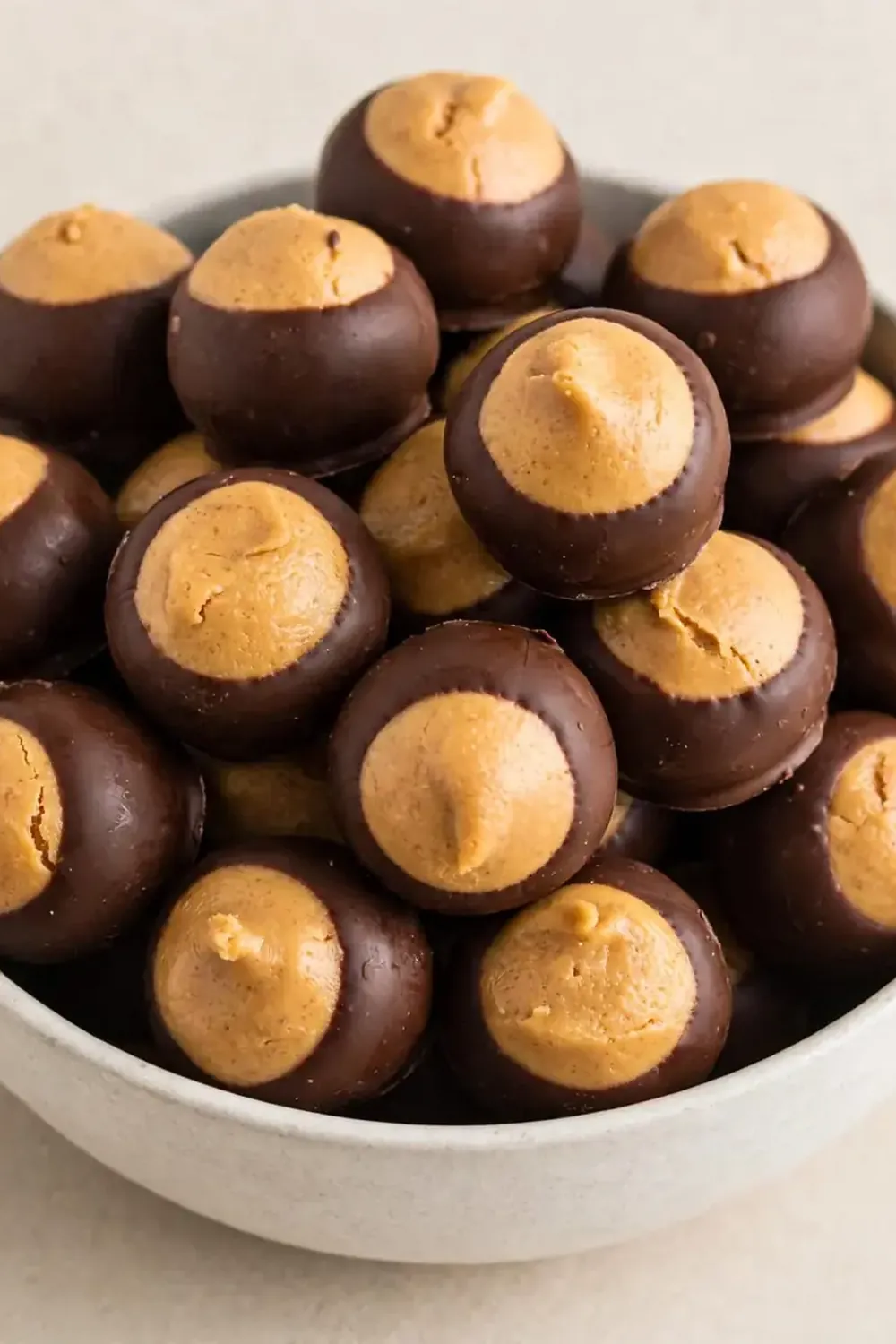 Peanut Butter Buckeyes (Chocolate Dipped)