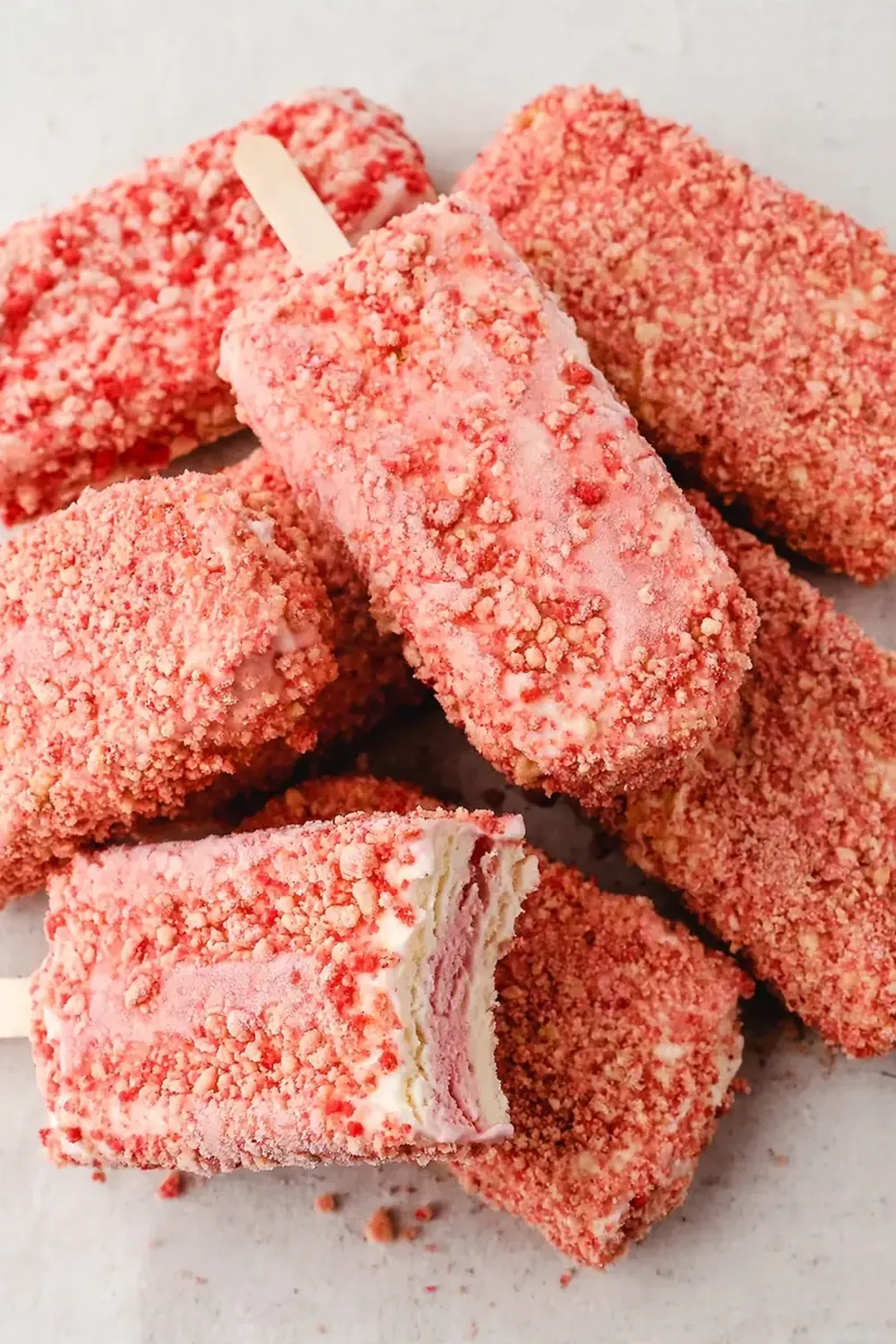 Strawberry Shortcake Ice Cream Bars