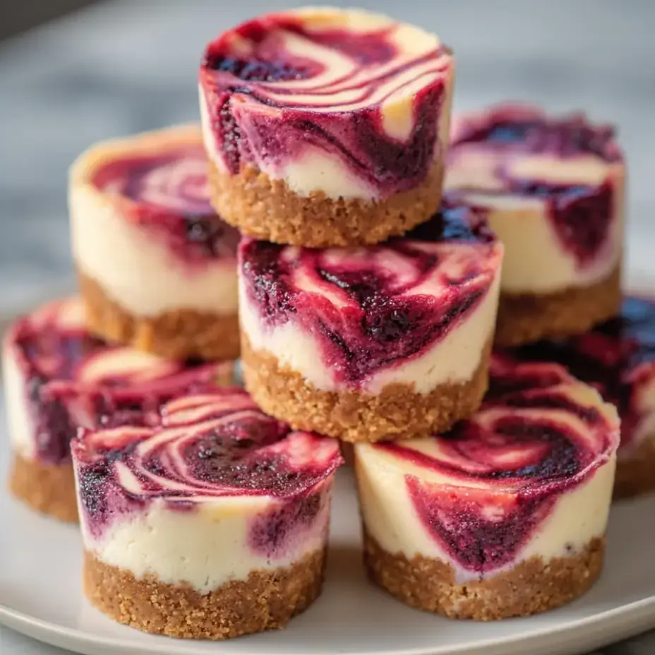 Berry Swirl Cheesecake Bites