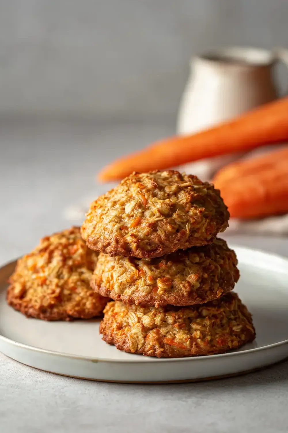 Chewy Carrot Cake Oatmeal Cookies with Oats
