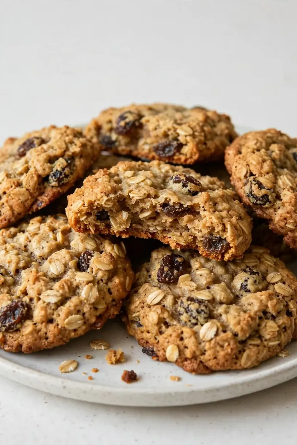 Chewy Oatmeal Raisin Cookies