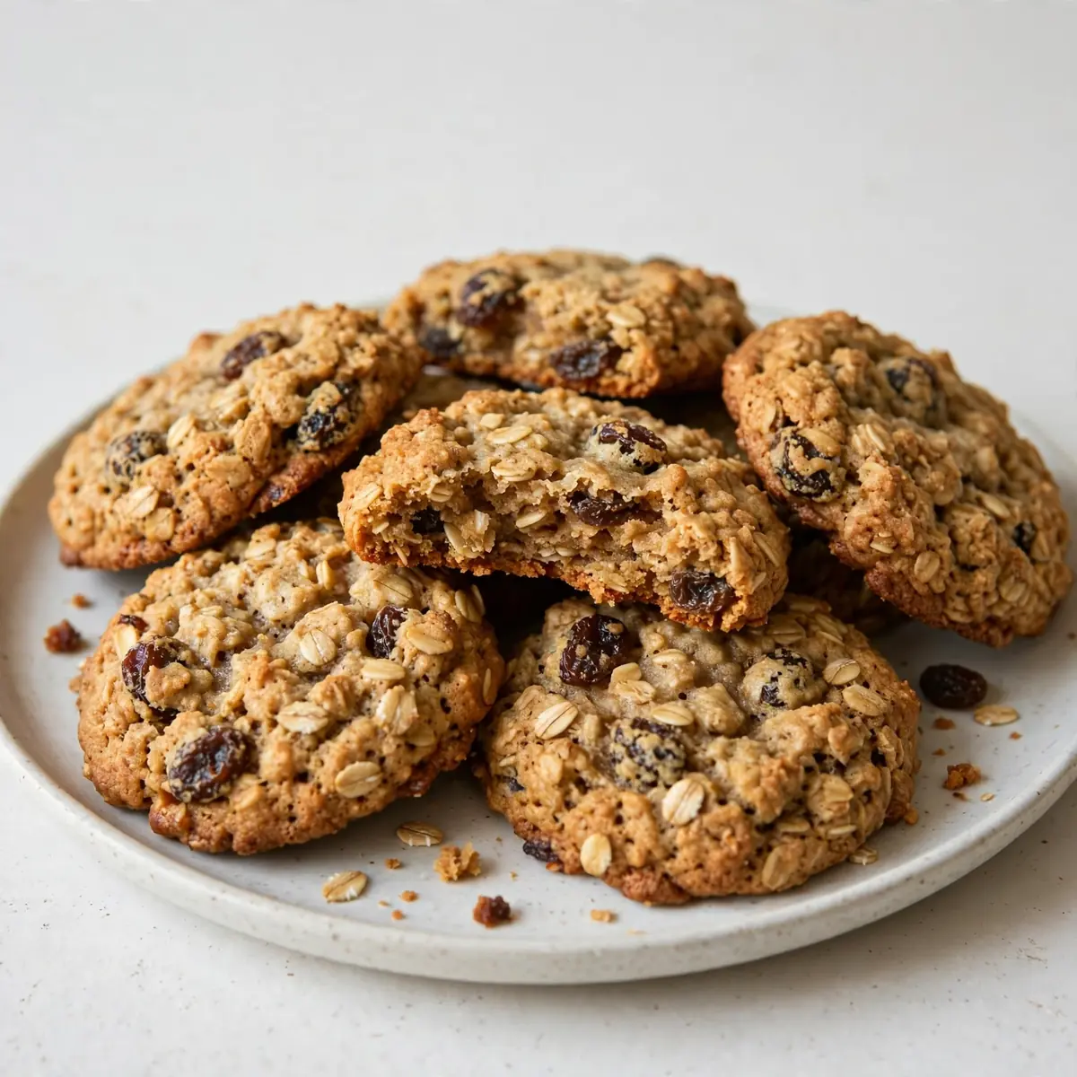 Chewy Oatmeal Raisin Cookies