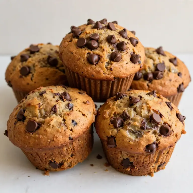 Classic Banana Chocolate Chip Muffins