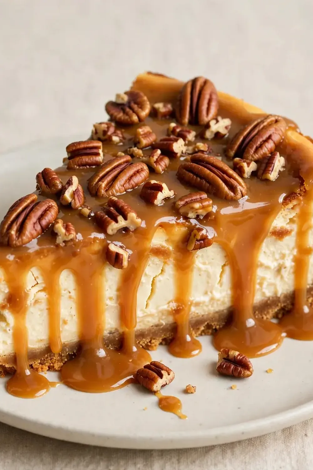 Classic Caramel Pecan Cheesecake
