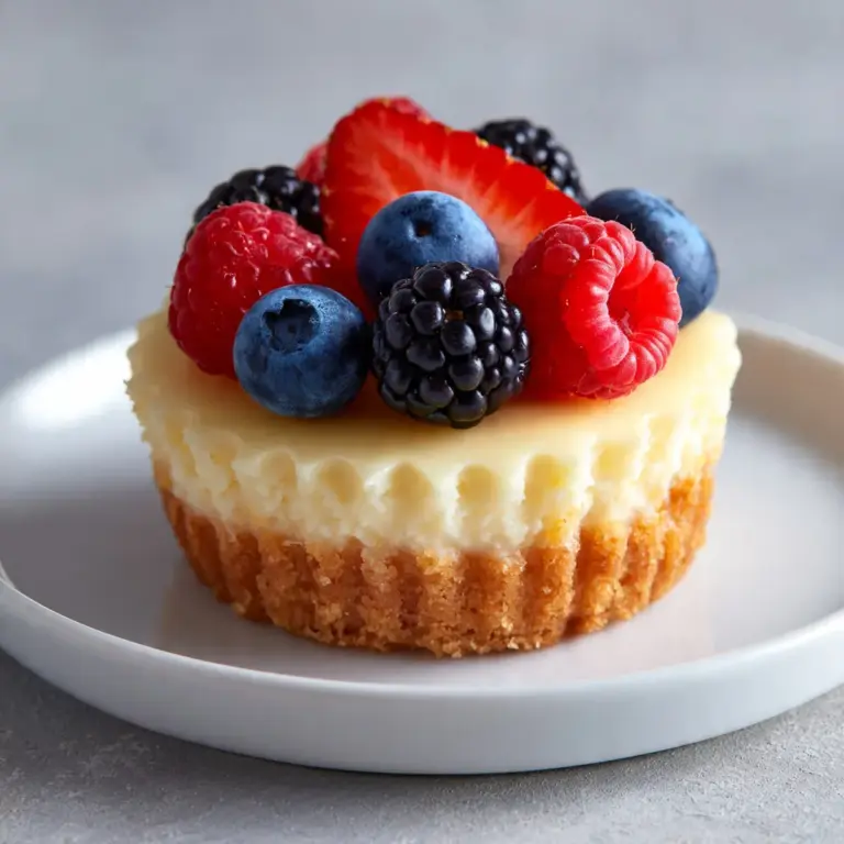 Creamy Individual Cheesecake Cups With Berries