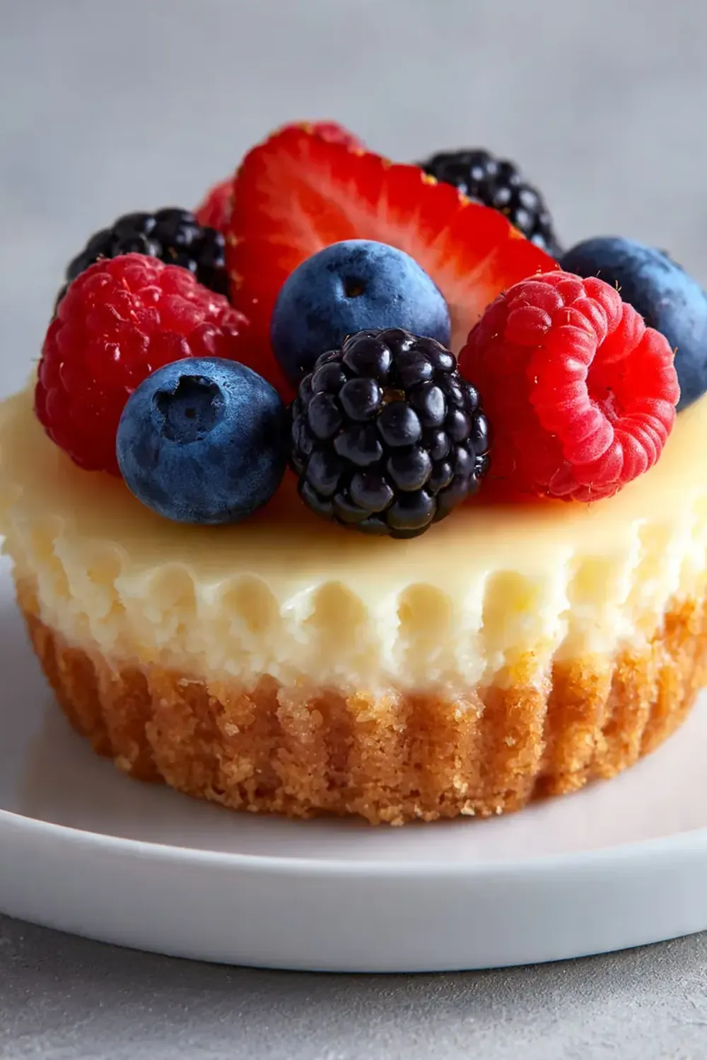 Creamy Individual Cheesecake Cups with Berries