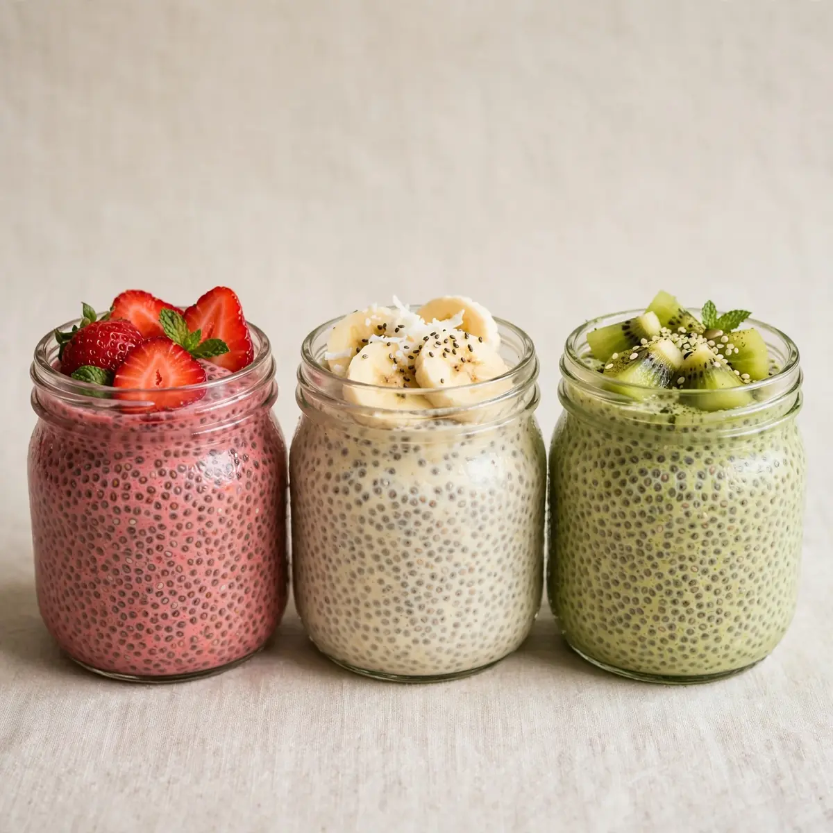 Easy Chia Seed Pudding (3 Flavors)