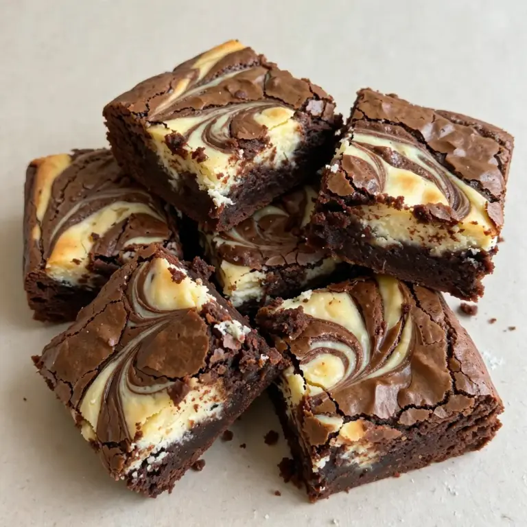 Easy Weeknight Cheesecake Swirl Brownies