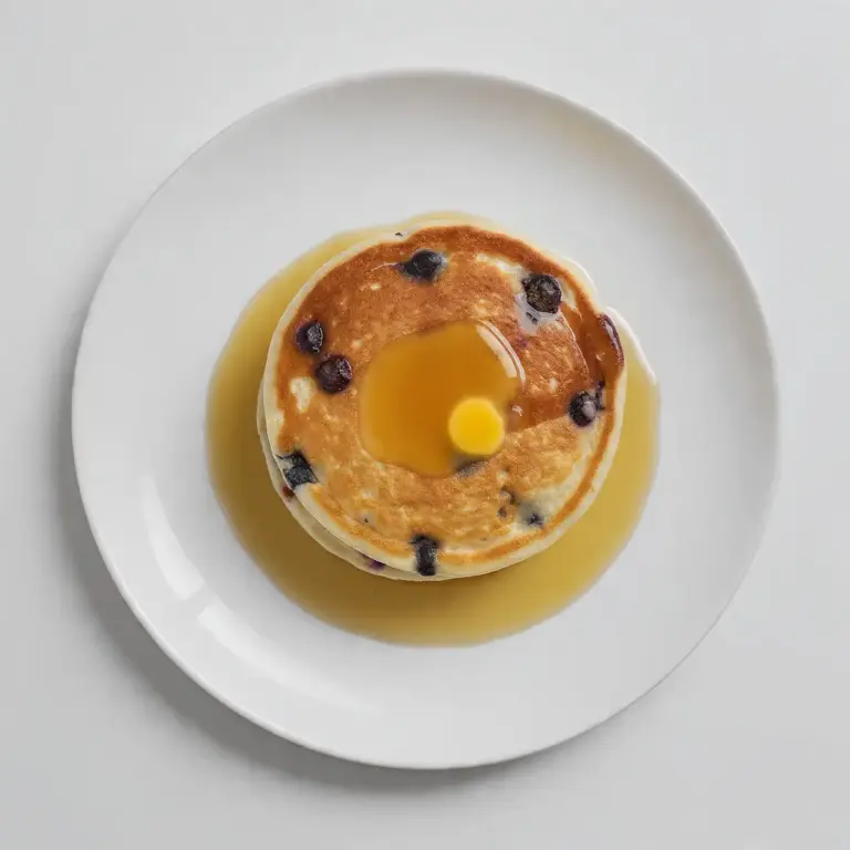 Fluffy Blueberry Pancakes With Syrup Recipe