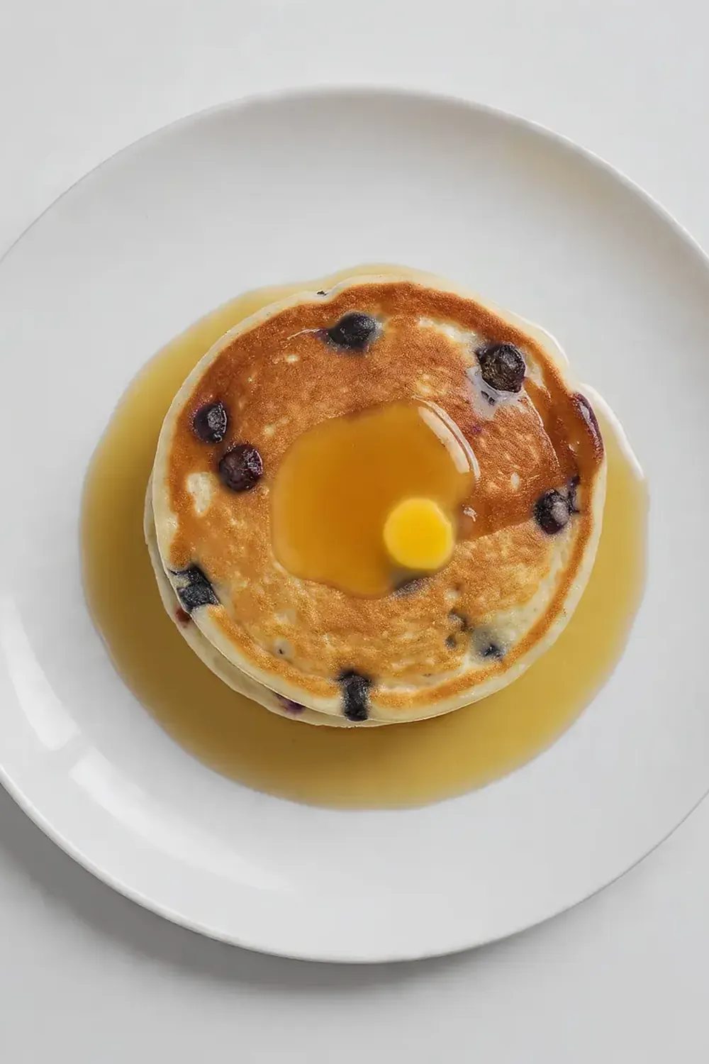 Fluffy Blueberry Pancakes with Syrup Recipe