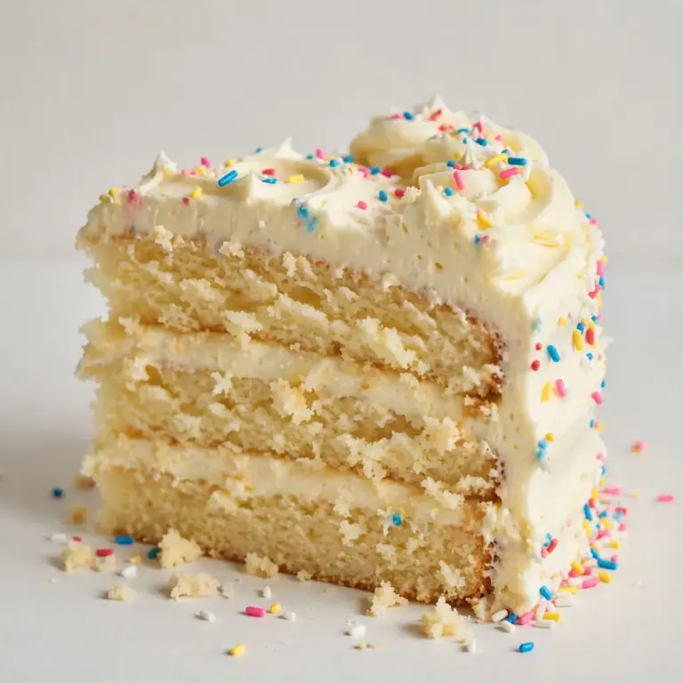 Fluffy Vanilla Birthday Cake
