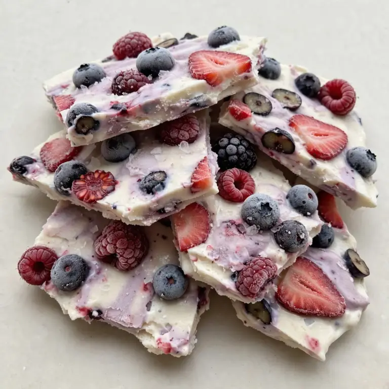 Frozen Yogurt Berry Bark