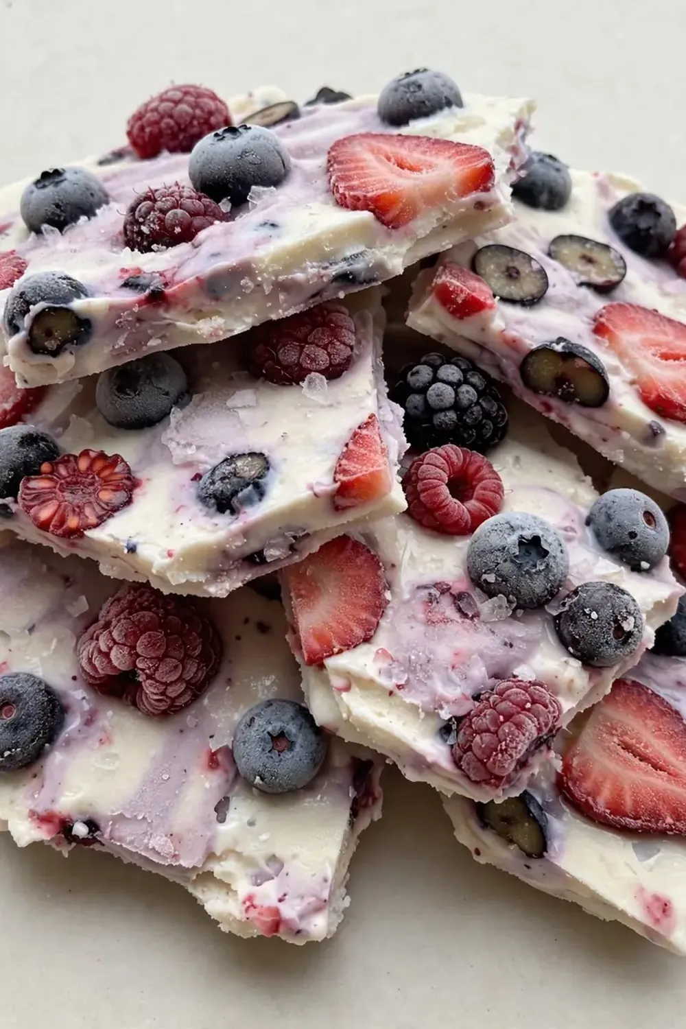 Frozen Yogurt Berry Bark
