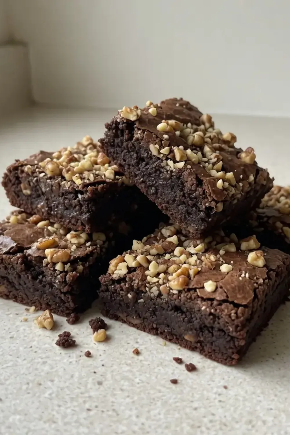 Fudgy Small Batch Brownies with Crunchy Nuts
