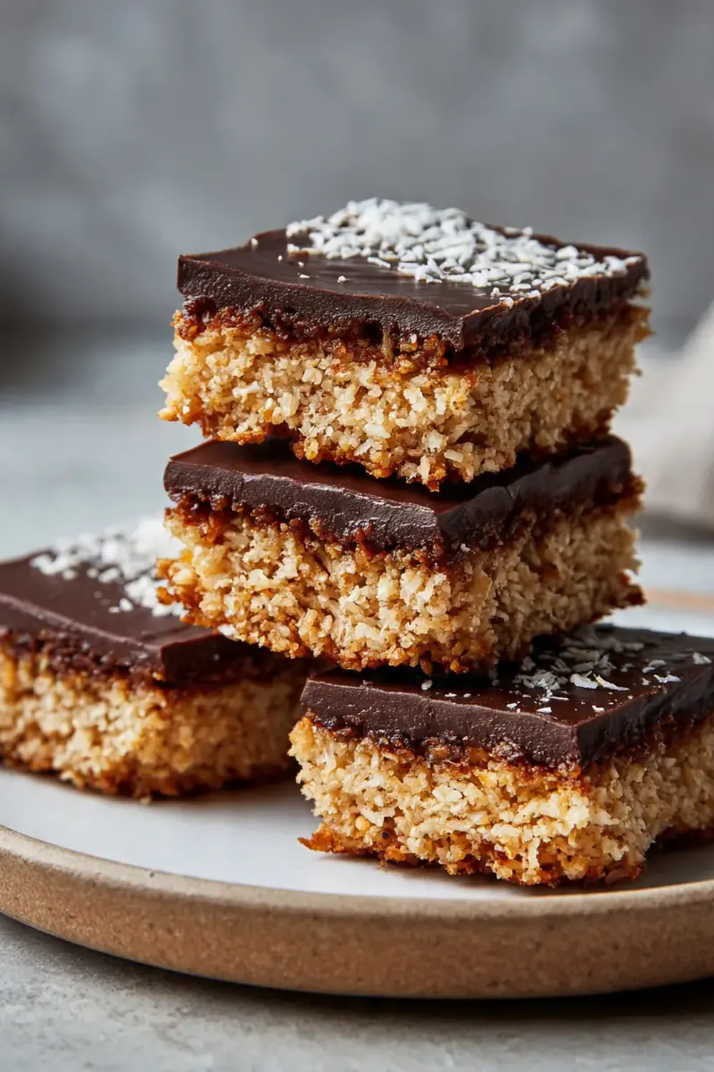 Homemade Chocolate Coconut Keto Bars Snack
