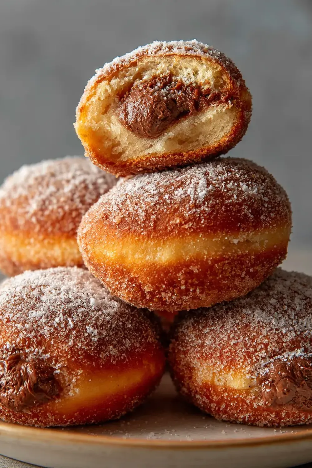 Homemade Nutella Stuffed Donuts Recipe