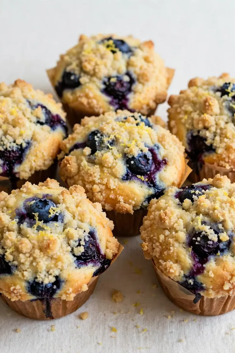Lemon Blueberry Streusel Muffins