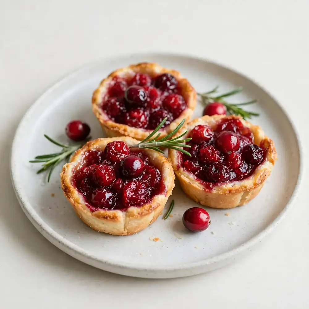 Mini Cranberry Tarts with Rosemary