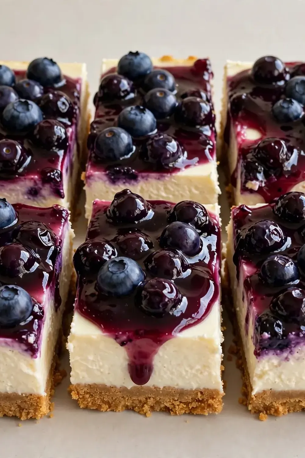 No-Bake Blueberry Cheesecake Bars