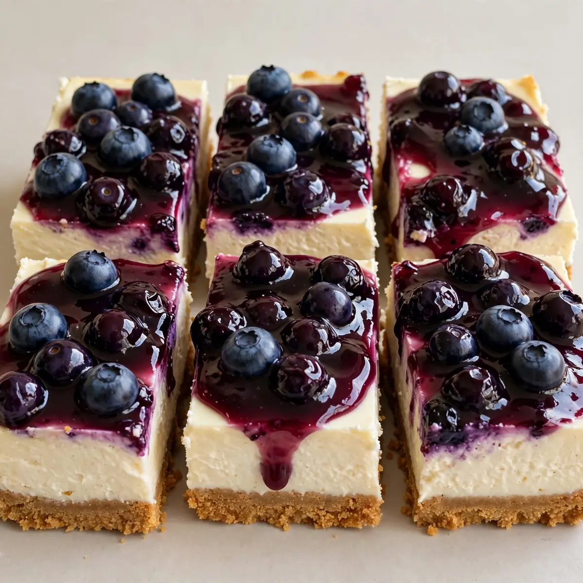No-Bake Blueberry Cheesecake Bars