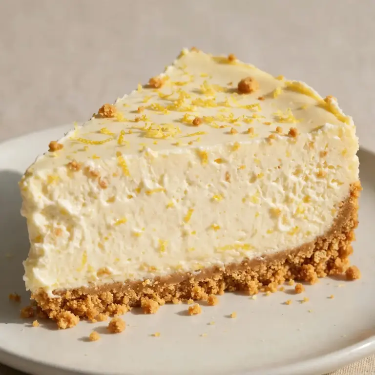 No-Bake Lemon Cheesecake With Graham Cracker Crust
