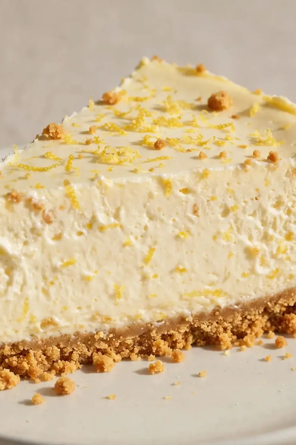 No-Bake Lemon Cheesecake with Graham Cracker Crust