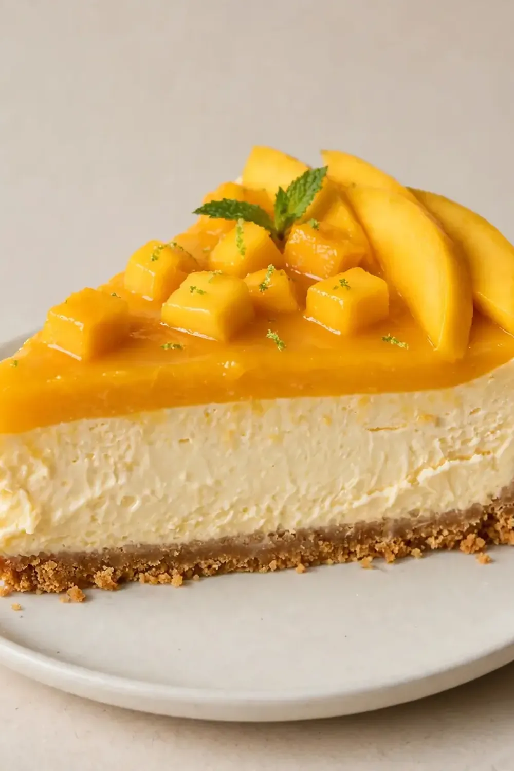 No-Bake Mango Cheesecake
