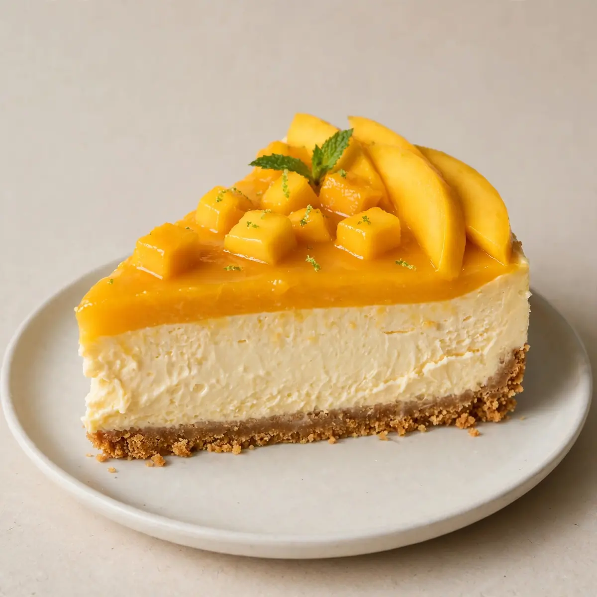 No-Bake Mango Cheesecake