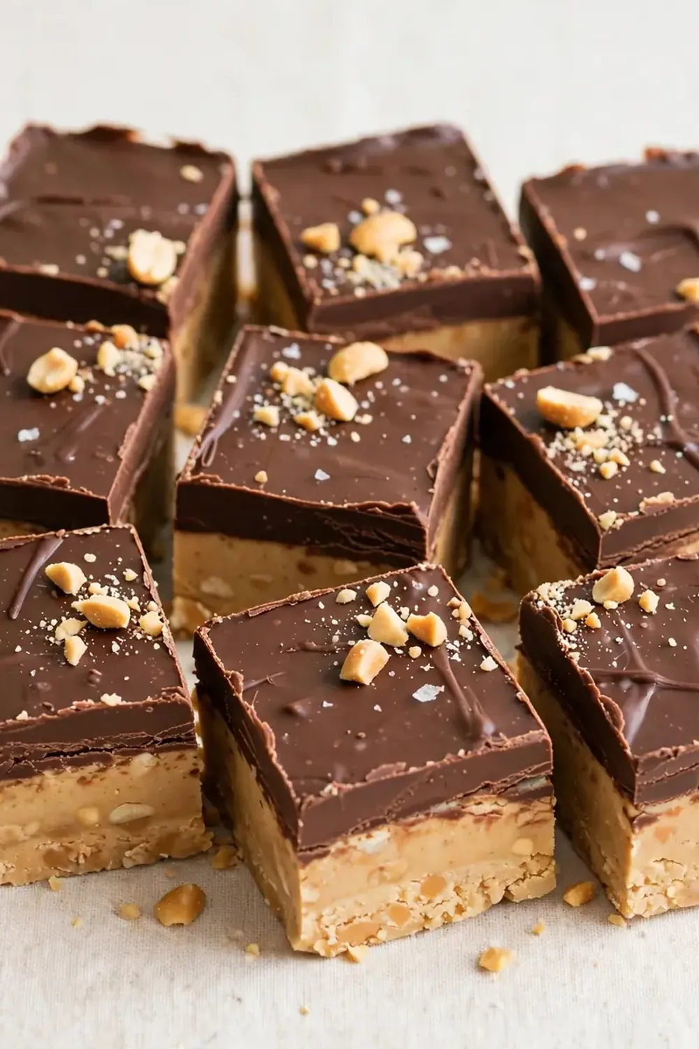 No-Bake Peanut Butter Chocolate Fudge