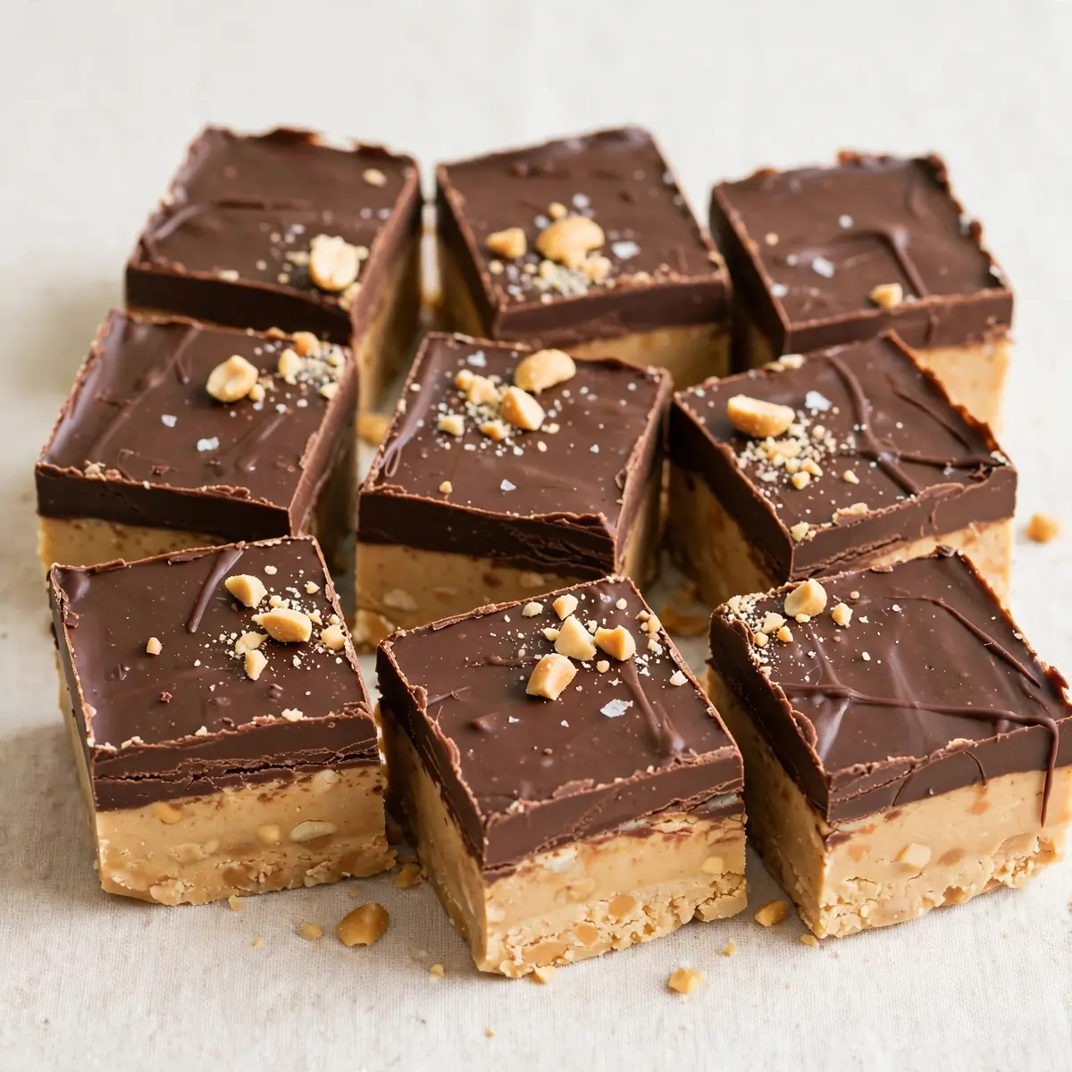 No-Bake Peanut Butter Chocolate Fudge
