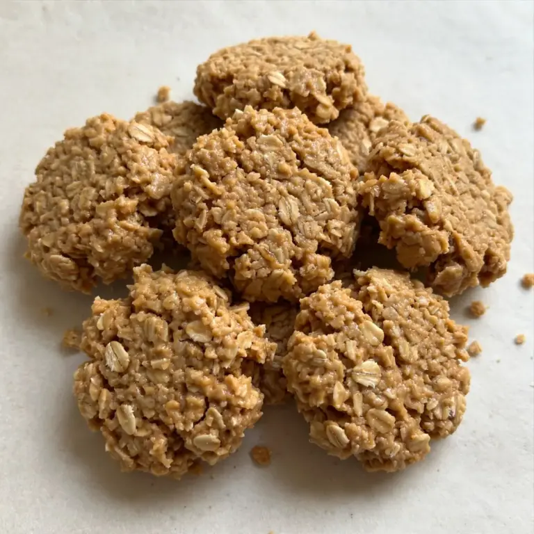 No-Bake Peanut Butter Oat Cookies