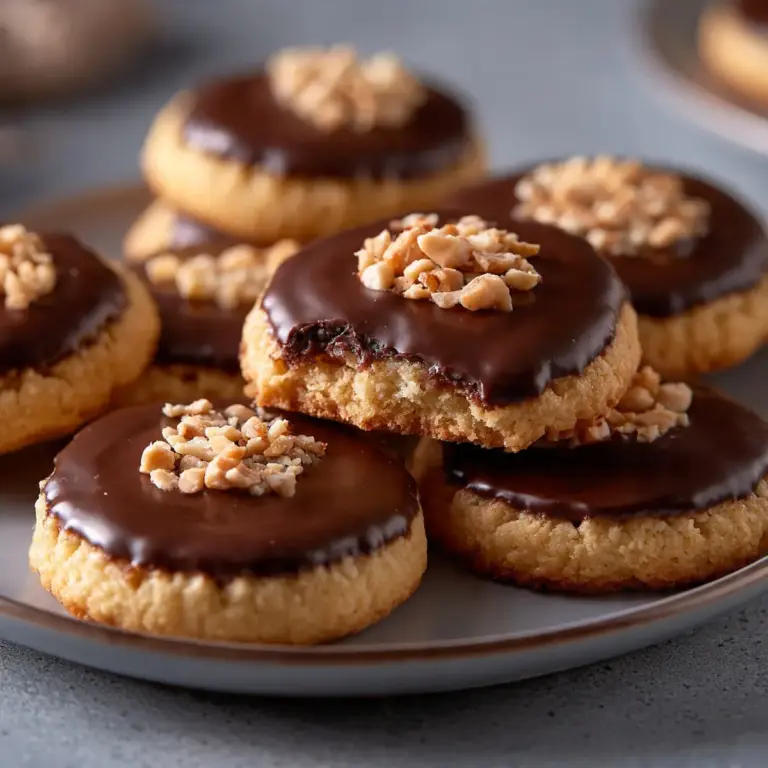 Oven-Baked Chocolate Frosted Nut Cookies
