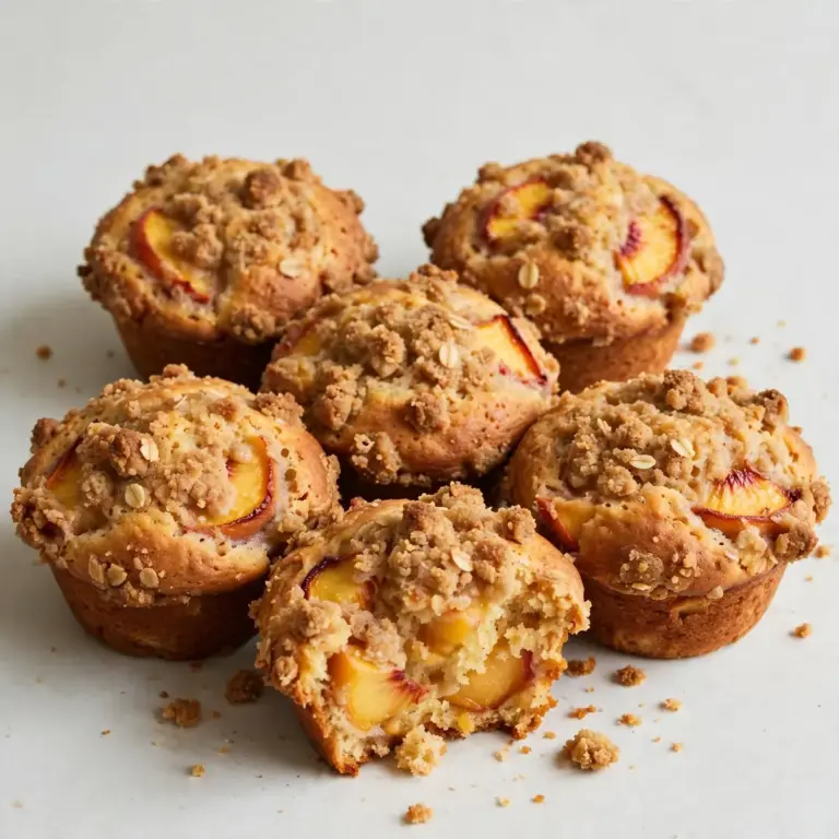 Peach Cobbler Muffins