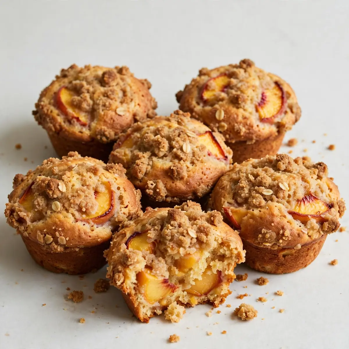 Peach Cobbler Muffins