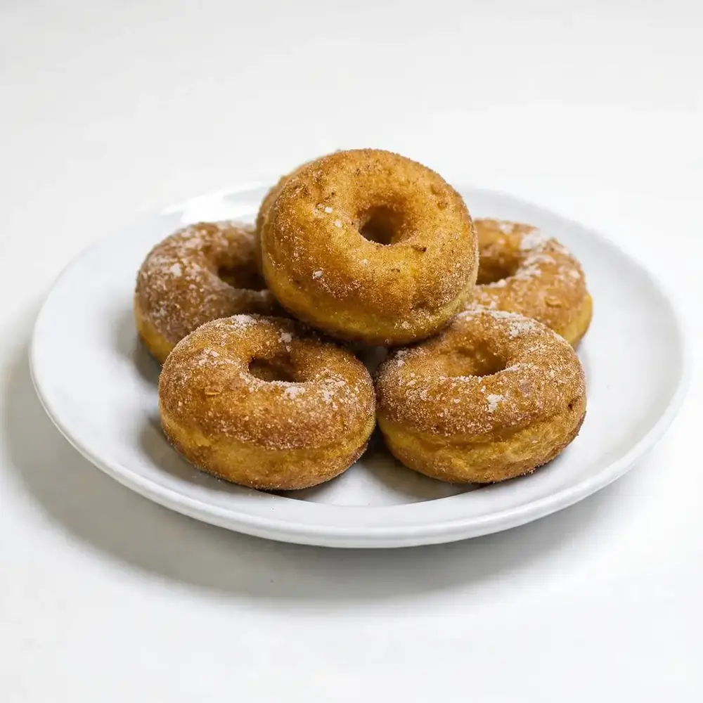 Pumpkin Doughnuts with Cinnamon Sugar