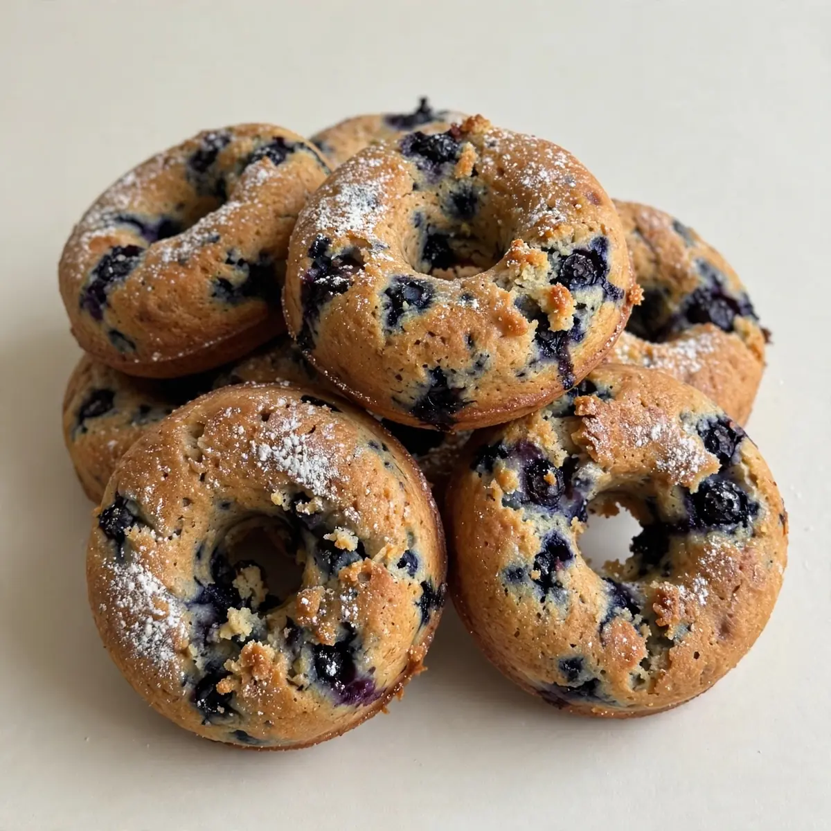 Quick Weeknight Baked Blueberry Cake Donuts