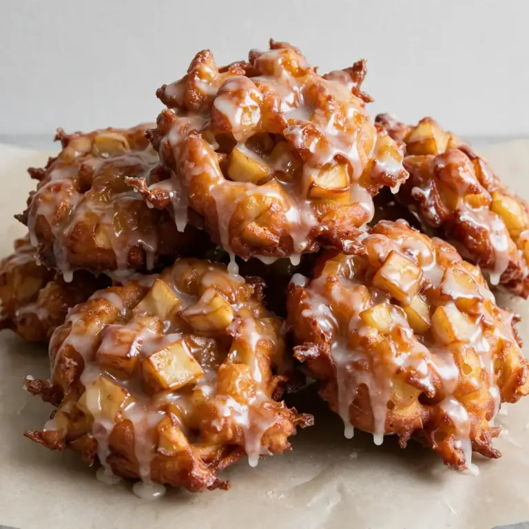 Quick Weeknight Glazed Apple Fritters