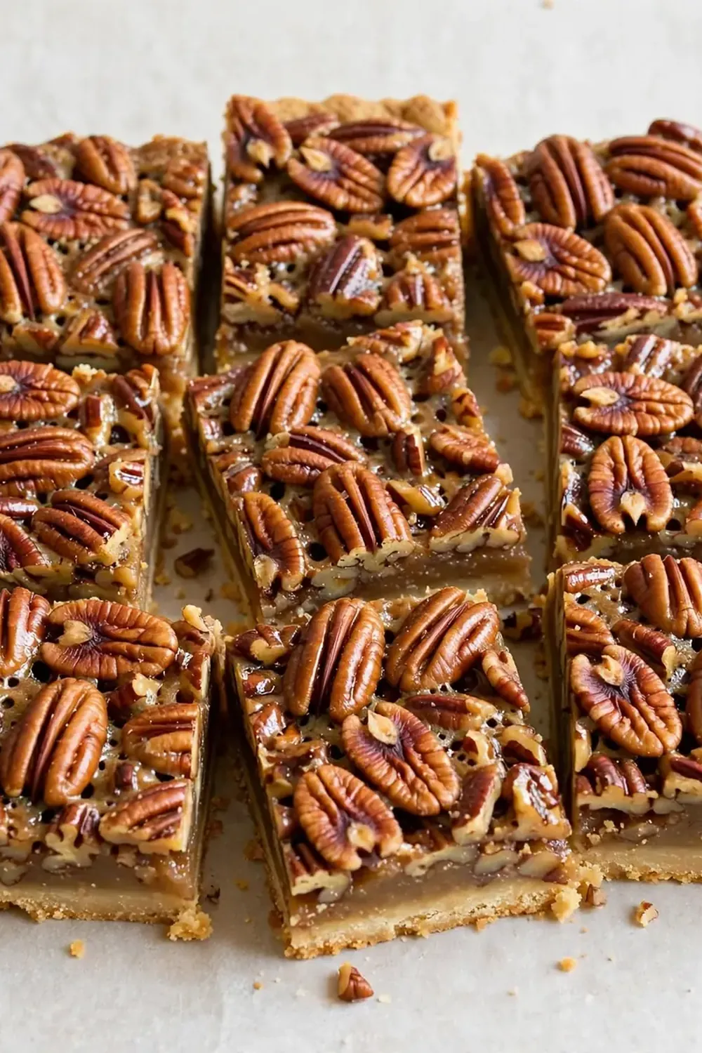 Southern Pecan Pie Bars (Bourbon-Free)