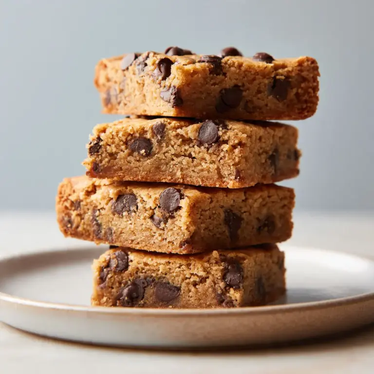 Rich Chocolate Chip Tahini Blondies Recipe