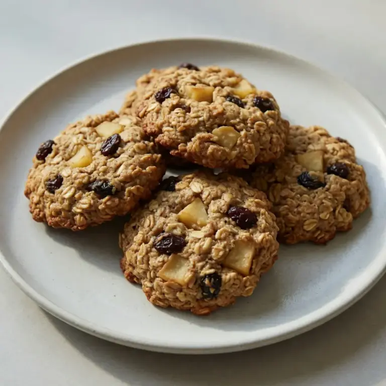 Soft Apple Breakfast Cookies With Oats And Raisins