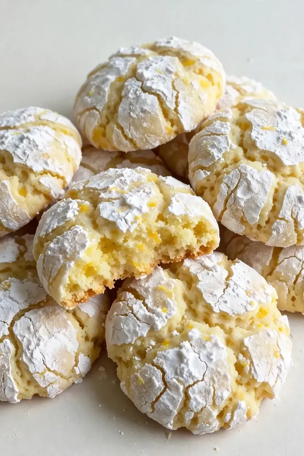 Soft Lemon Crinkle Cookies
