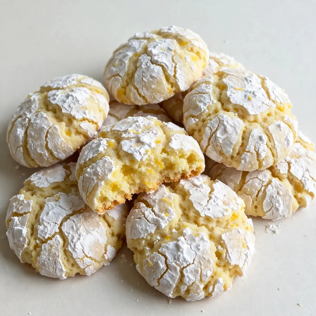 Soft Lemon Crinkle Cookies