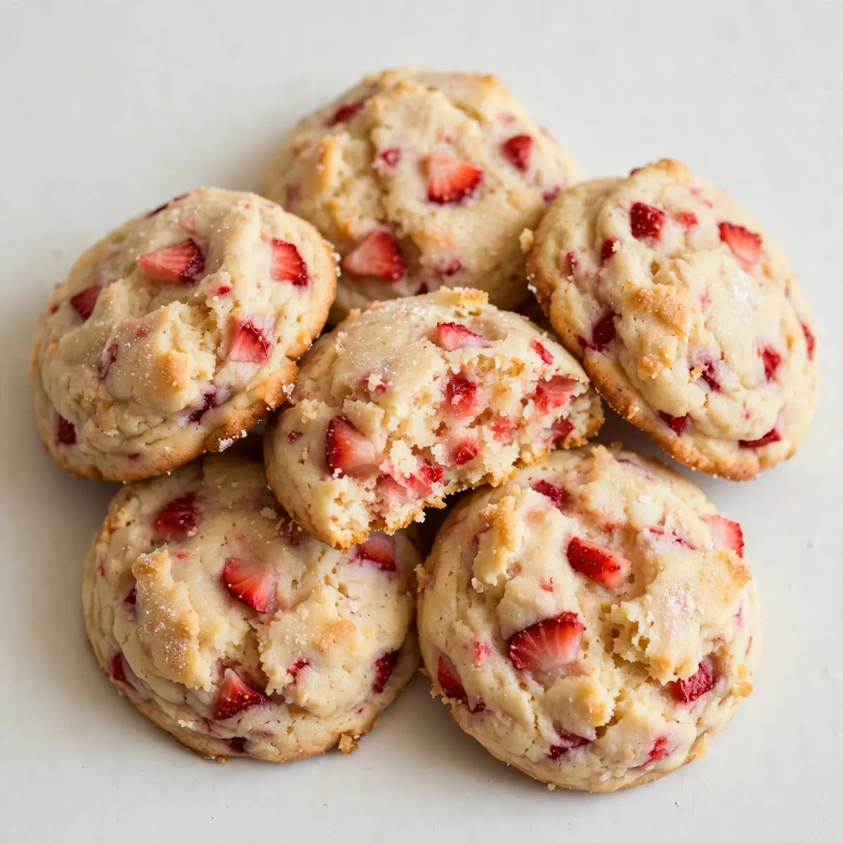 Soft Strawberry Shortcake Cookies
