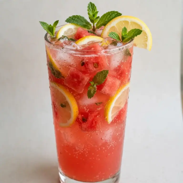 Sparkling Watermelon Lemonade Mocktail