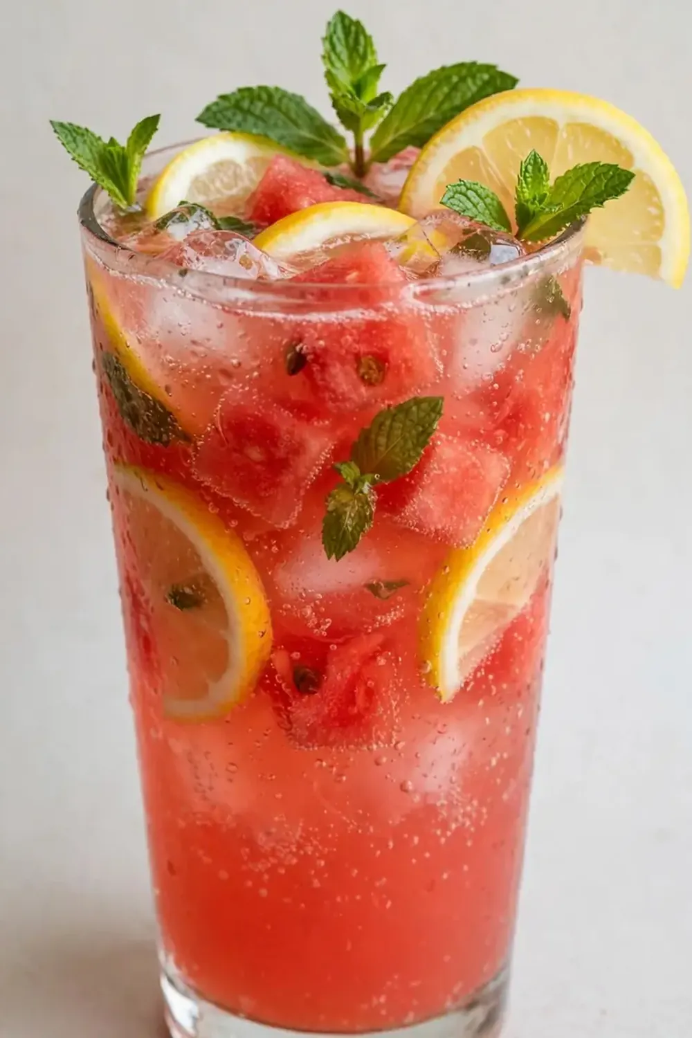 Sparkling Watermelon Lemonade Mocktail